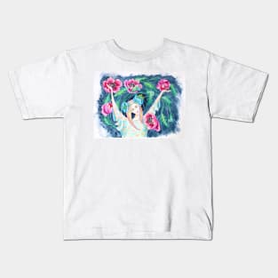 Spring Watercolor Painting Kids T-Shirt